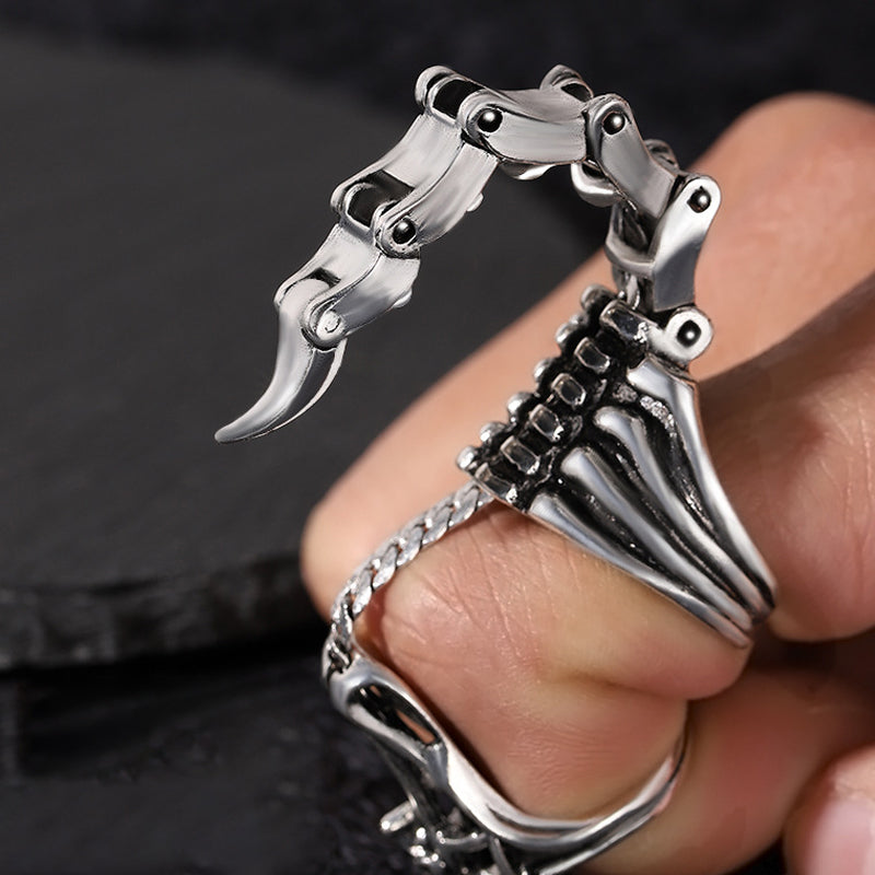 Movable Scorpion Tail Rings