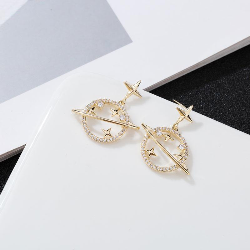 Saturn Gold Earrings