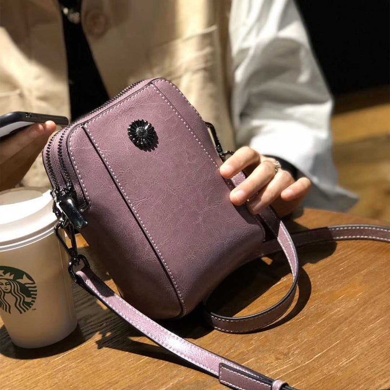 Women's Soft Leather Mobile Phone Bag