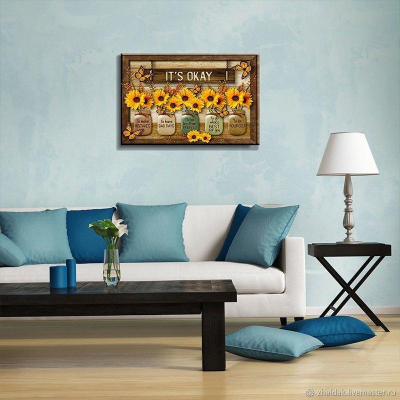 Butterfly Sunflowers Wall Art