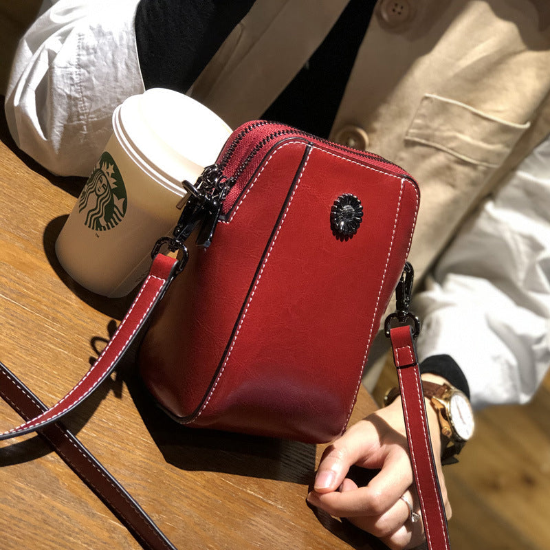 Women's Soft Leather Mobile Phone Bag