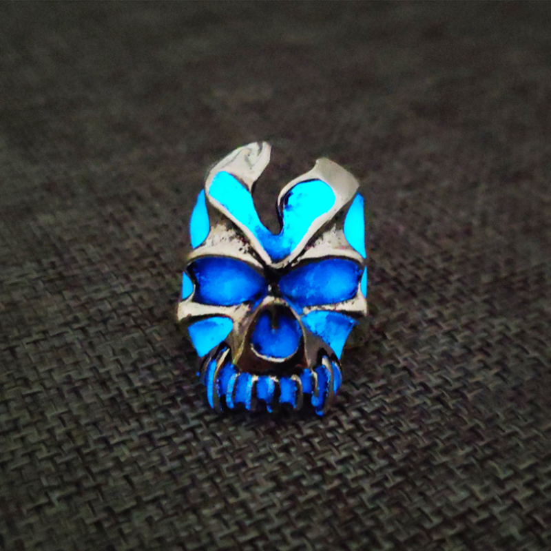 Glowing skull ring