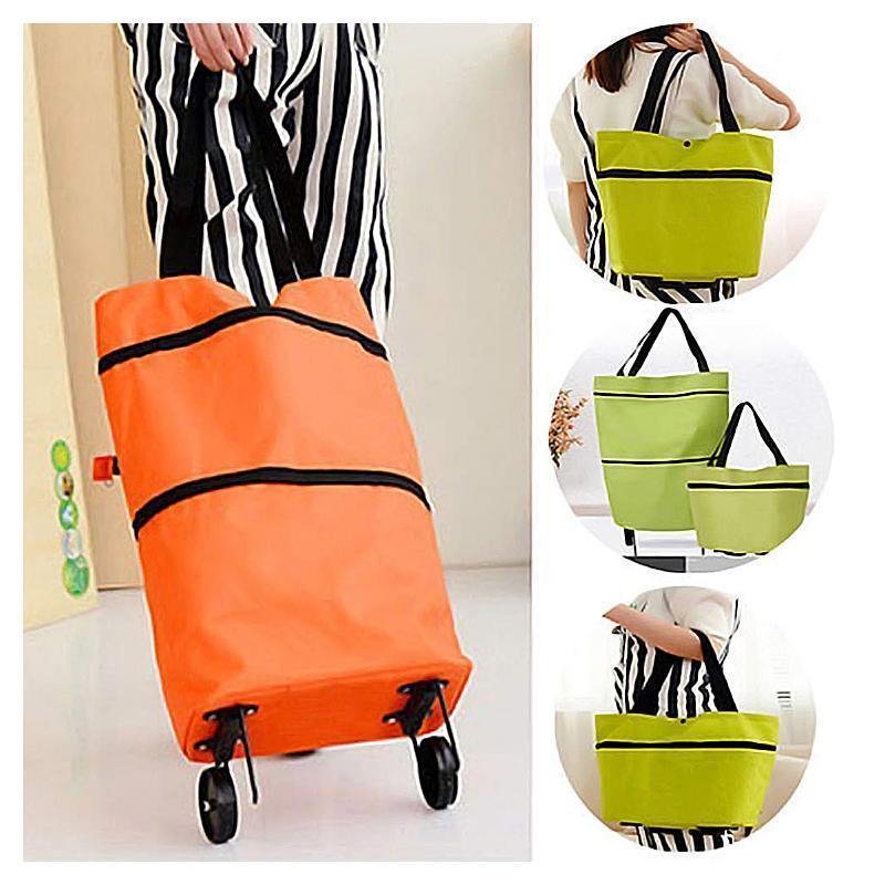 Foldable Shopping Trolley Tote Bag