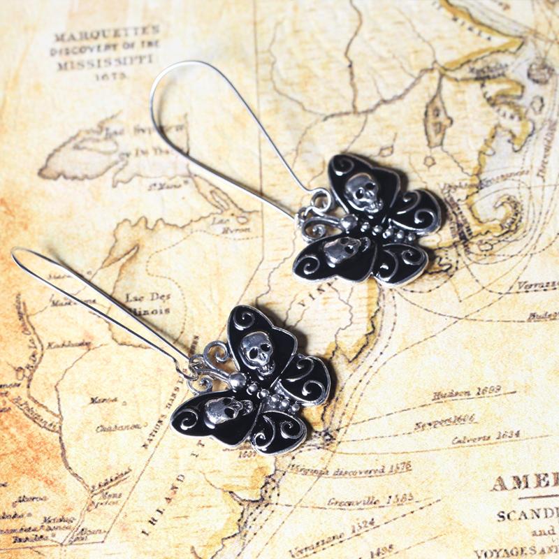 Black Butterfly Earrings