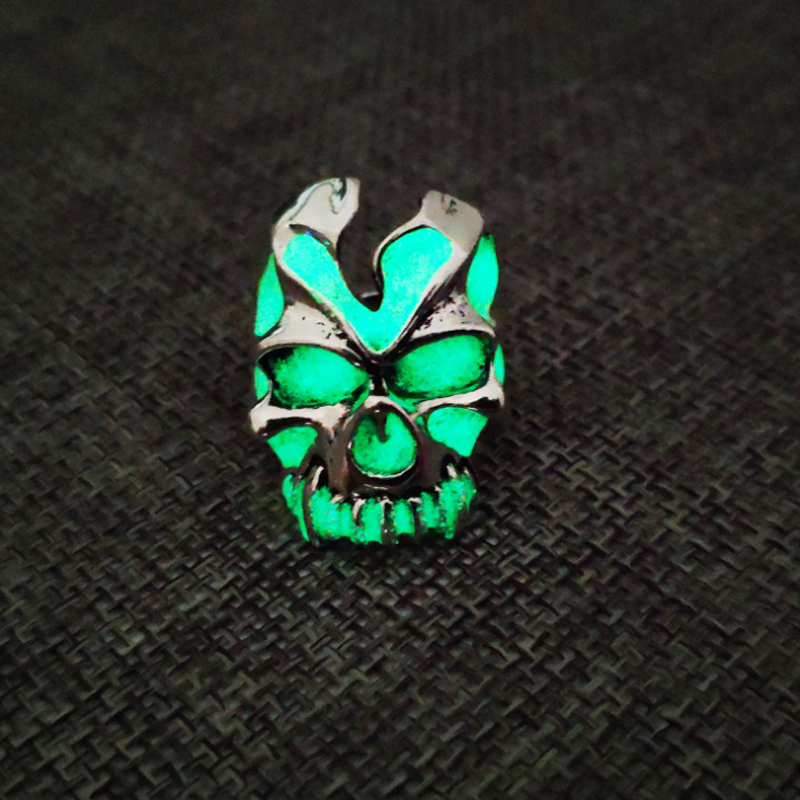 Glowing skull ring