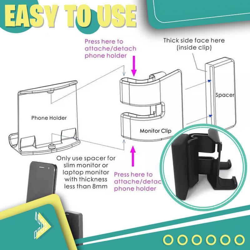 Laptop Side Phone Holder