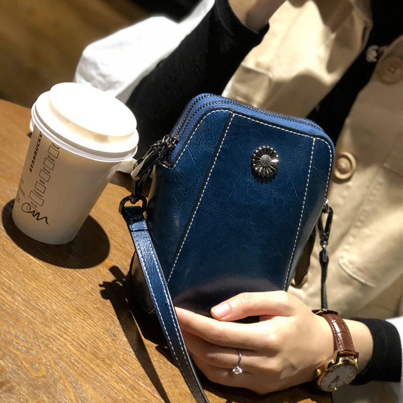 Women's Soft Leather Mobile Phone Bag